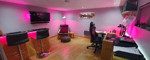 Summerhouse Electrical Install including Philips Hue colour changing smart lighting